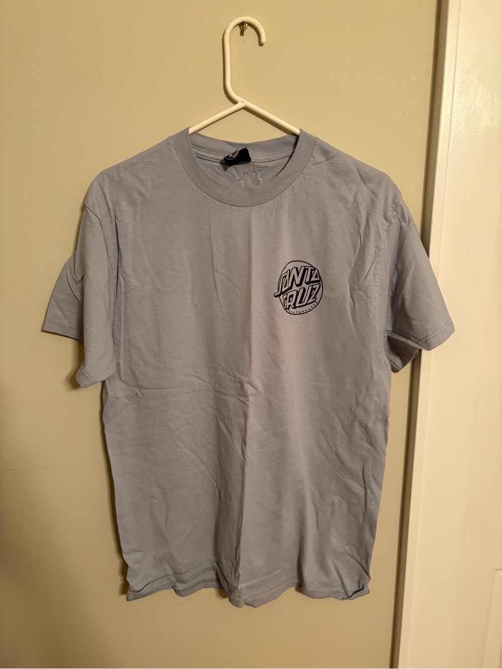 Santa Cruz Skateboards Pale Blue Short Sleeve Logo Tee